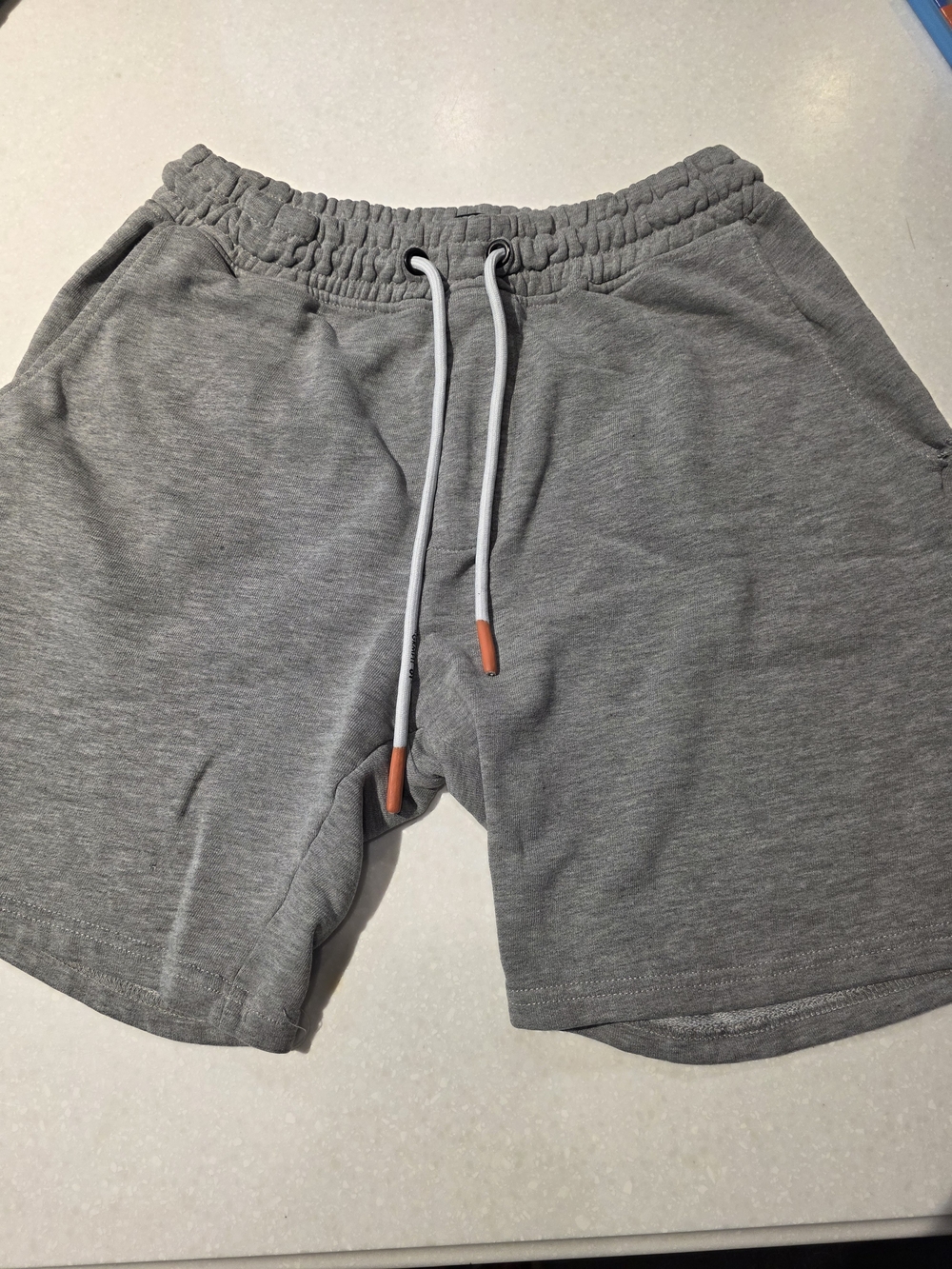 Men's Grey Drawstring Athletic Shorts
